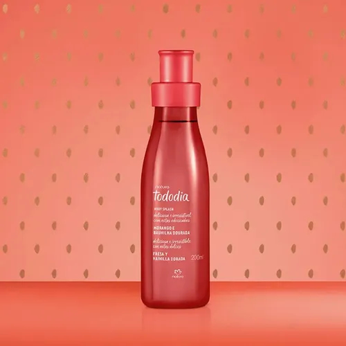 Body Splash Natura Tododia Fresa Y Vainilla Dorada 200ml