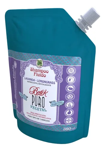 Shampoo Fluido Sachet Lavanda Lemongrass 380ml Boti-k