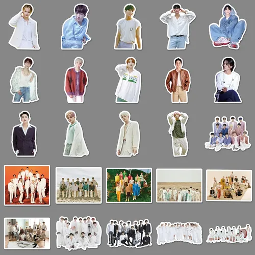 50 Piezas De Seventeen Graffiti Personalizado Korean Boy