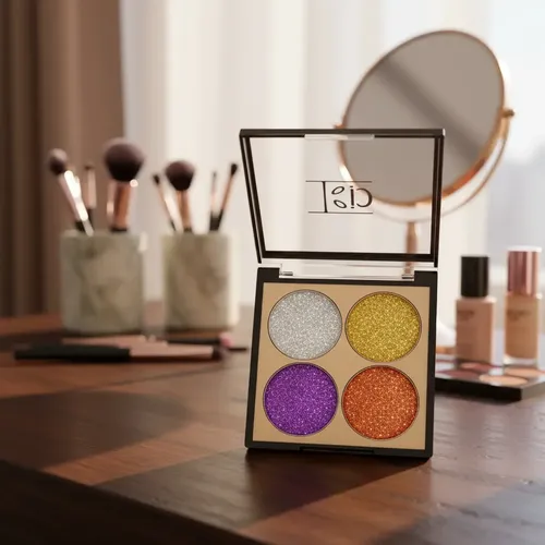 Paleta Sombras Ojos Glitter Gel Purpurina Tejar X 4 Unidades