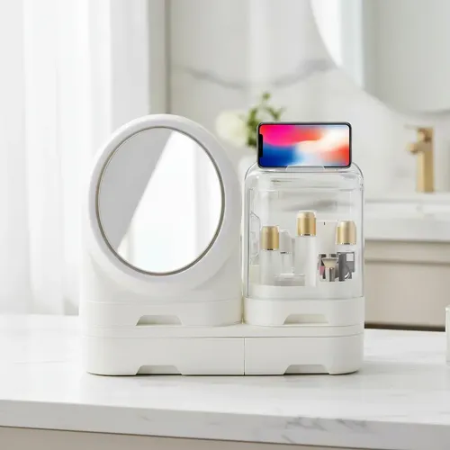 Organizador Para Cosmeticos Y Maquillaje C/ Espejo Cajones F