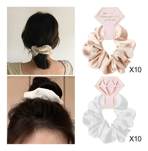 20 Lazos Para El Cabello, Diadema Para Dama Champagne Blanco
