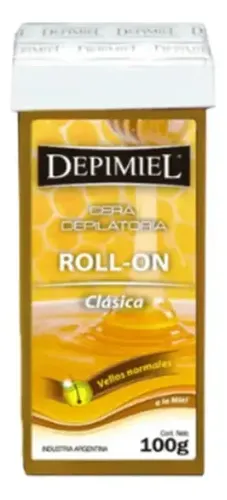 Depimiel Cera Depilatoria Roll On Miel Clasica 100g X24un