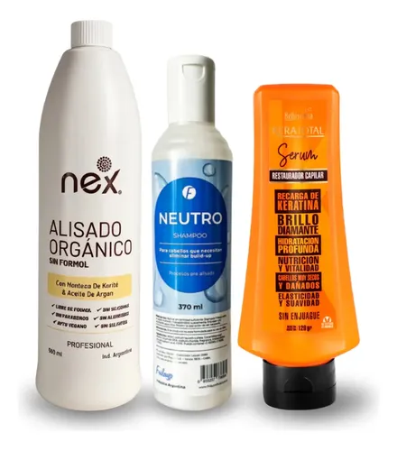 Alisado Orgánico Sin Formol + Shamp Neutro+ Serum Bellissima