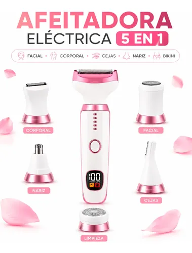 Depiladora Mujer Eléctrica 5 En 1 Facial Cejas Usb Portatil