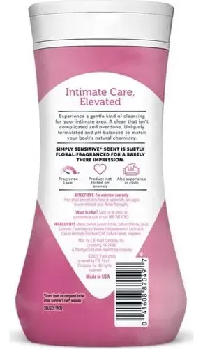 Limpiador Feminino Suave Summer’s Eve Simply Sensitive 9 Fl