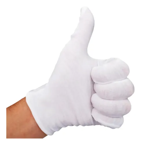 12 Pares Guantes Algodón Blanco Para Manos Secas Y Eczema