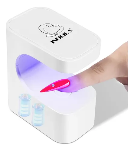 Lámpara Uv Led Portátil Blanca Para Uñas Gel Rápida