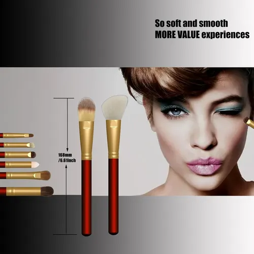 Set De Brochas De Maquillaje Oye Goat Hair Con Base Sintétic