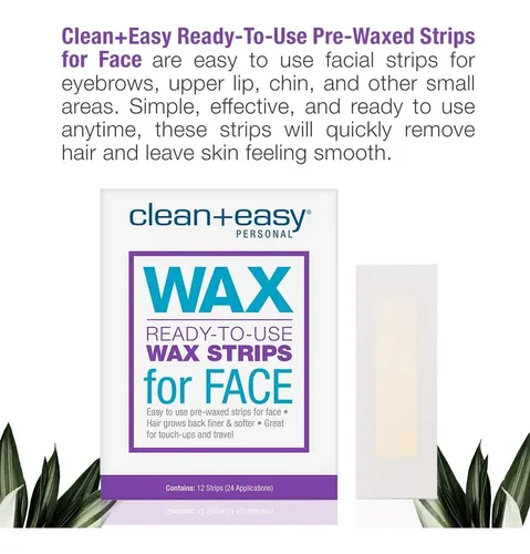 Cera Facial Lista Para Usar Clean + Easy – 12 Tiras