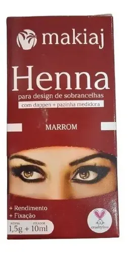 Henna Perfilador De Cejas Tinte Makiaj Brasil Tonos Color Marrón