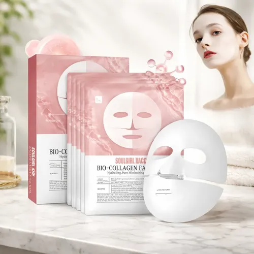 Pack 4 Mascarilla Facial Absorbible Biocolágeno Viral Tiktok