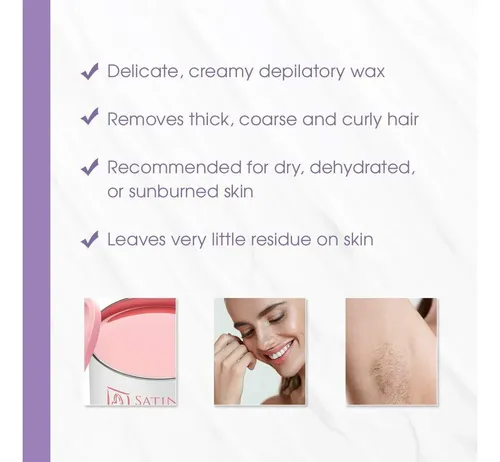 Cera Satin Smooth Deluxe Para Depilación En Crema 14 Oz