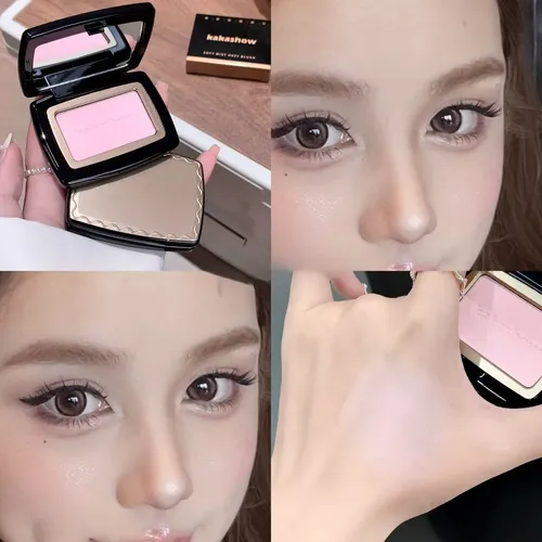 Blush En Polvo Compacto Con Espejo Para Uso Diario