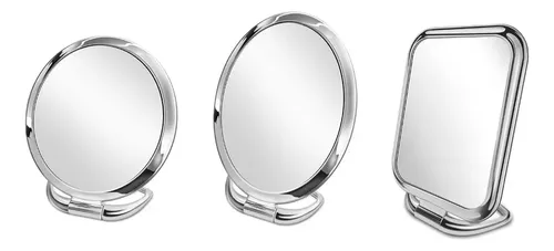 Espejo De Maquillaje Plegable Astilla Redonda