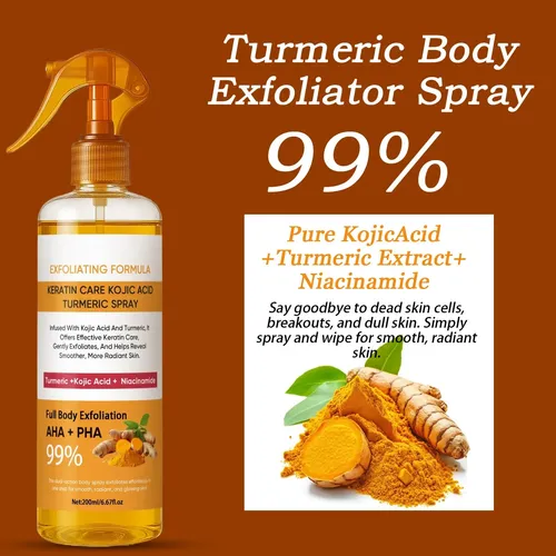 Spray Exfoliante De Cúrcuma Para El Cuidado Corporal De Quer