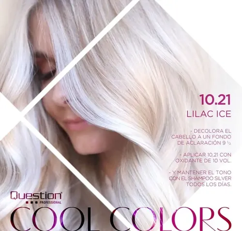 Tintura Permanente Question Con Keratina 60gr Bella Dm Tono 10.21 Lilac Ice