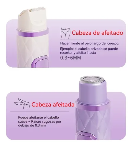 Depiladora Facial Multifunción Femenina 2 En 1 Con Carga