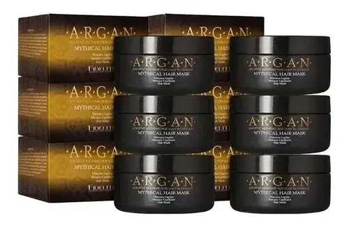 Mascara Baño De Crema Argan 250 Gr Mythical Fidelite Kit X 6