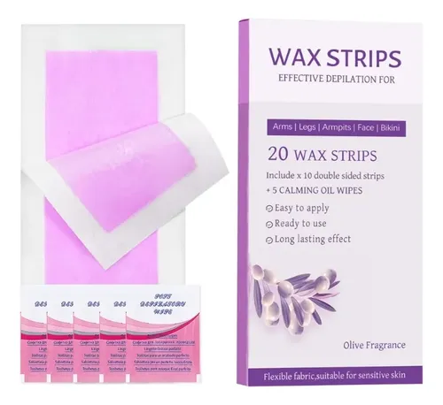 1 Caja De Tiras De Cera Depilatoria Para Rostro Y Cuerpo, Rá