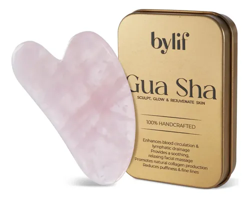 Gua Sha Facial Piedra Jade Esculpir Rostro Pink G