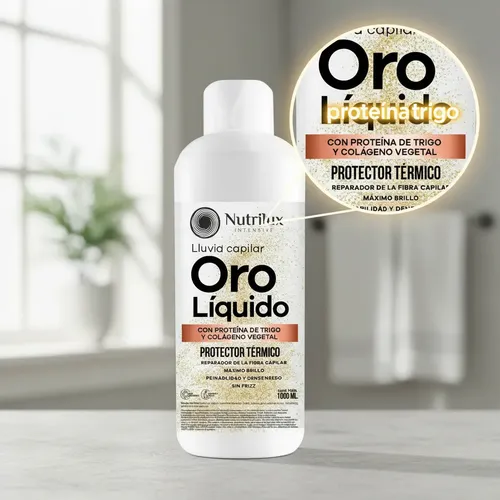 Oro Líquido X 1 Litro Luxury Protector Térmico Brillo Extrem