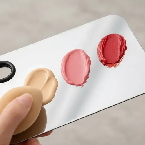 Paleta De Metal Mezcladora Para Maquillaje Uso Artistico
