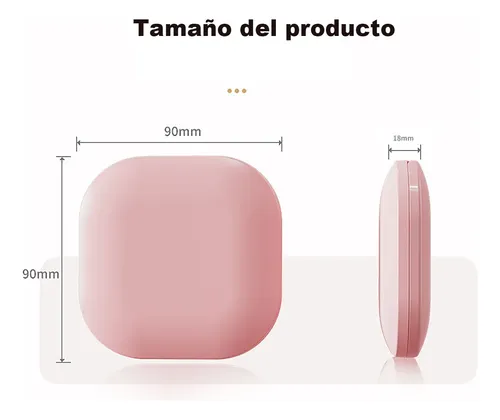 Cxre Espejo De Maquillaje Led Portátil 1x/3x Rosa Ce
