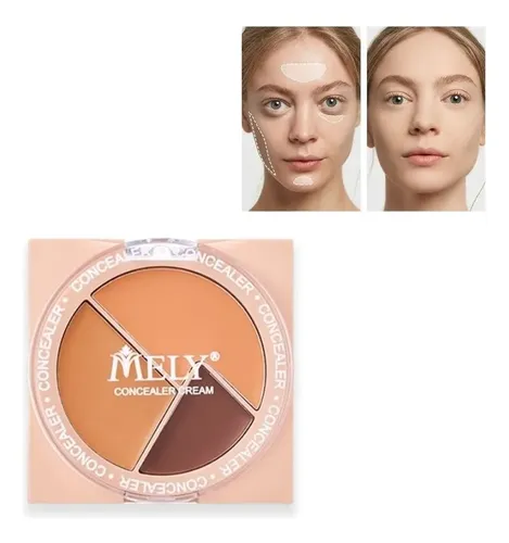 Paleta Contorno Corrector En Crema Ojeras Rostro Mely 10gr