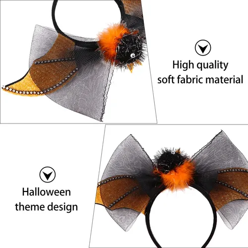 Diadema De Murciélago Halloween 3pcs Accesorio Creativo