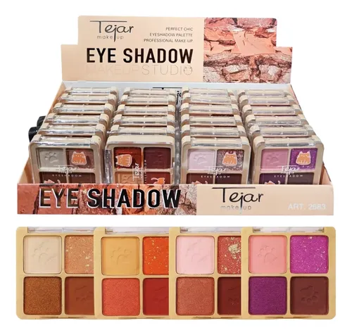 Paleta De 4 Sombras Para Ojos Eyeshadow Make Up Studio Tejar