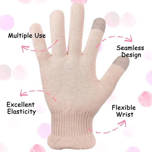 Guantes De Algodón Rosa Para Eczema Niños Hidratantes 2 Pa