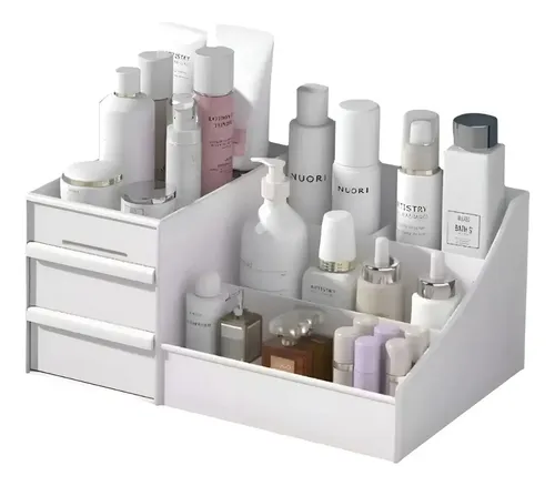 Organizador de Maquillaje y Cosméticos con 2 Cajones para Escritorio