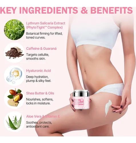 Crema Reafirmante Para Glúteos Y Cuerpo, 50g
