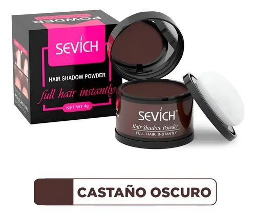 Sombra Capilar Sevich 4g Cubrir Canas Raices Castaño Oscuro