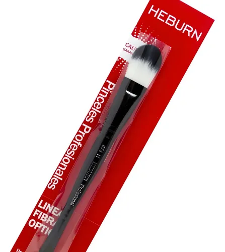 Brocha Heburn Dúo Fibra Óptica Cod.874 Aplicación Maquillaje Negro