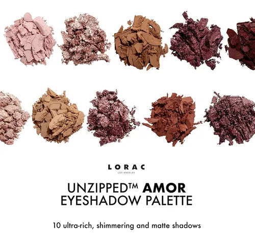 Paleta De Sombras Lorac Unzipped Mate Y Glitter 10 Tonos