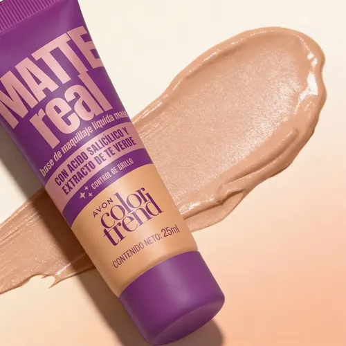 Base De Maquillaje Liquida Matte Real Color Trend Avon