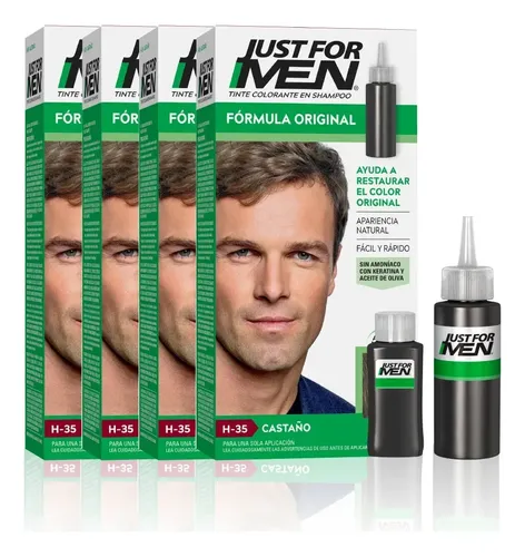 Pack X 4 Tintura Just For Men Castaño 60ml