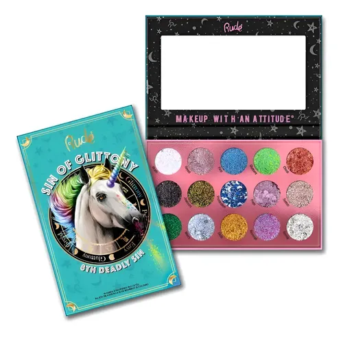 Paleta De Glitters Sin Of Glittony Glitter Rude Cosmetics