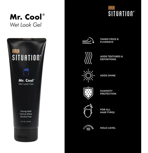 Gel De Cabello Hair Situation Mr. Cool Efecto Mojado Fijación Fuerte 2