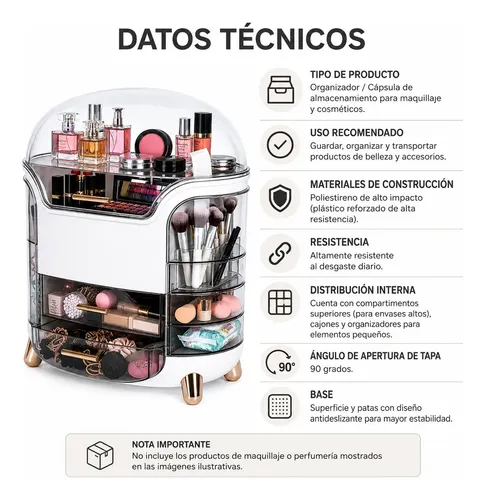 Organizador Porta Cosmético Maquillaje Cápsula Perfumes