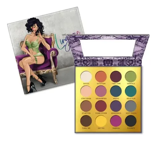 Paleta Sombras Mate Rude Cosmetics The Lingerie Collection Wild Nights 16 Tonos