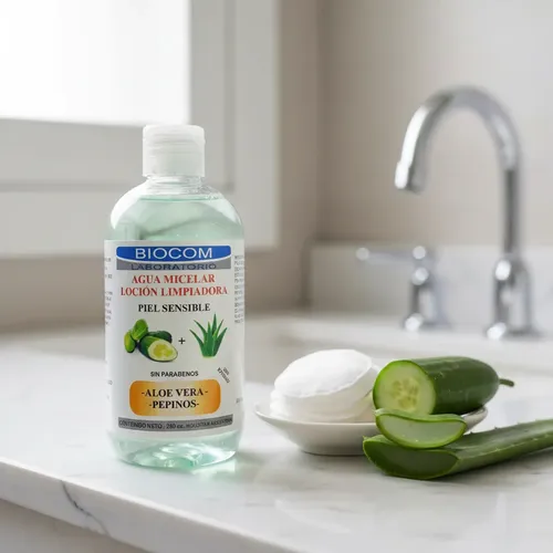 Agua Micelar Limpieza Desmaquillante Biocom 250cc