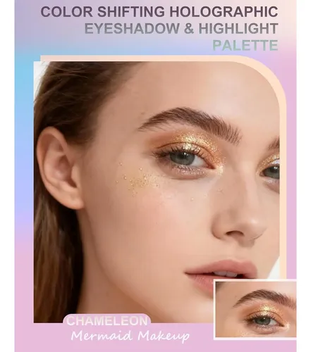 Paleta De Sombras Y Resaltador Holográfico Chameleon