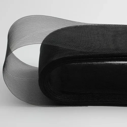 25 Yards Cinta De Malla Elástica De Crinolina Negro