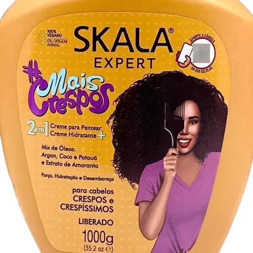 Skala Mais Crespos Máscara Vegana Crema Peinar Rulos 1kg