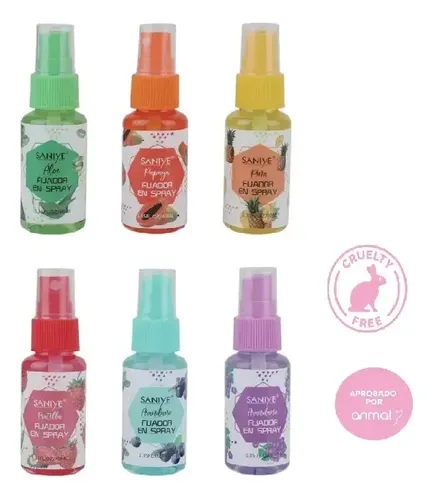Fijador En Spray Mquillaje Frutal Saniye Larga Duracion40ml