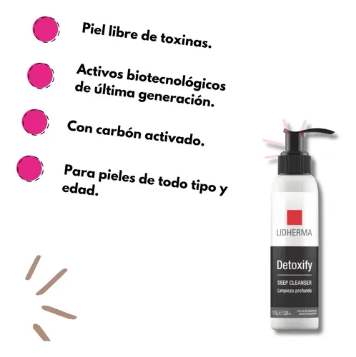 Detoxify Lidherma Deep Cleanser Gel Limpiador Facial 110 Ml
