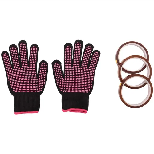Guantes Resistentes Al Calor Y 3 Rollos De Cinta Adhesiva P-
